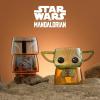imageJoyJolt Character Stackable Star Wars Drinking Glasses  8oz Mandalorian Glass Cups Head and Body  Set of 2 for Bar Kitchen  Fun Glassware Star Wars GiftsGrogu