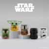 imageJoyJolt Character Stackable Star Wars Drinking Glasses  8oz Mandalorian Glass Cups Head and Body  Set of 2 for Bar Kitchen  Fun Glassware Star Wars GiftsThe Mandalorian
