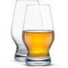 imageJoyJolt Crystal Whiskey Glasses Set of 2  78 Oz Rocks Glasses for Neat or Mixed Drinks  Lowball Whiskey Tumbler Cocktail Glasses with Unique SCurved Shape  Whiskey Glass Set