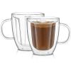imageJoyJolt Disney Mickey Mouse 3D Espresso Cups 54oz Glass Set of 2  Insulated Double Wall Design Unique Coffee Mugs10 Oz