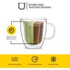 imageJoyJolt Disney Mickey Mouse 3D Espresso Cups 54oz Glass Set of 2  Insulated Double Wall Design Unique Coffee Mugs54 Oz