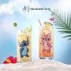 imageJoyJolt Disney Stitch Good Times Tall Drinking Glasses 13oz Slim Glass Cups Glass Tumblers Set of 2 Stitch Stuff Lilo and Stitch Gifts Stitch and Angel Cups Disney Gifts for Adults