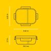 imageJoyJolt Divided Food Storage Containers with Lids Airtight 5 Pack Glass Meal Prep Containers 2 Compartment Set Glass Bento Box Reusable Food Containers Portion Control Containers for Weight LossBlack
