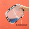 imageJoyJolt Divided Food Storage Containers with Lids Airtight 5 Pack Glass Meal Prep Containers 2 Compartment Set Glass Bento Box Reusable Food Containers Portion Control Containers for Weight LossBlack