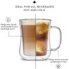 imageJoyJolt Double Wall Glass Coffee Mugs  135oz Diner Coffee Mug Set of 2 Glass Coffee Cups Insulated Coffee Mug Cappuccino Cup Latte Cup Glasses That Dont Sweat Clear Mugs for Hot Beverages