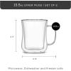 imageJoyJolt Double Wall Glass Coffee Mugs  135oz Diner Coffee Mug Set of 2 Glass Coffee Cups Insulated Coffee Mug Cappuccino Cup Latte Cup Glasses That Dont Sweat Clear Mugs for Hot Beverages