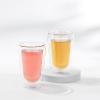 imageJoyJolt Double Wall Glasses  Christian Siriano Flux 135oz Insulated Cups 2x Double Walled Tumblers Mojito or Pina Colada Cocktail Glasses Latte Coffee Cups Iced Coffee Glasses Beer Glass Cups