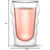 imageJoyJolt Double Wall Glasses  Christian Siriano Flux 135oz Insulated Cups 2x Double Walled Tumblers Mojito or Pina Colada Cocktail Glasses Latte Coffee Cups Iced Coffee Glasses Beer Glass Cups