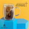 imageJoyJolt Double Wall Glasses 135Ounce Insulated Mugs Double Walled Glass Cups For Coffee Tea Set of 2