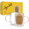 imageJoyJolt Double Wall Glasses 135Ounce Insulated Mugs Double Walled Glass Cups For Coffee Tea Set of 2