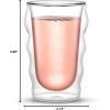 imageJoyJolt Double Wall Insulated Tumblers  Christian Siriano Flux 8oz Glass Coffee CupsDrinking Glasses 2x Double Walled Tumblers Coffee Cup Tea Cup Set Whiskey or Cocktail Glasses Wine Tumbler