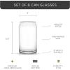 imageJoyJolt Drinking Glass Cups Set of 616oz Beer Can Glasses Clear Soda Can Shaped Glass Cups Cute Iced Coffee Cup Tumblers Cold Drink Glassware Unique Water Tea Cocktail Glass SetClear Glasses