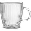 imageJoyJolt Fluted Glass Espresso Cups 54oz Espresso Cup  Set of 2 Espresso Mugs135Oz