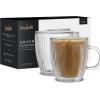 imageJoyJolt Fluted Glass Espresso Cups 54oz Espresso Cup  Set of 2 Espresso Mugs135Oz