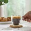 imageJoyJolt Fluted Glass Espresso Cups 54oz Espresso Cup  Set of 2 Espresso Mugs54Oz