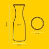 imageJoyJolt Glass Carafe with Lid Set of 3  1 Liter Glass Pitcher for Mimosa Bar Water Iced Tea Juice Wine Lemonade Milk  Dishwasher Safe Beverage Drink Dispensers for Brunch Parties36 Ounces