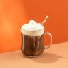 imageJoyJolt Glass Coffee Cups  155oz Diner Coffee Mug Set of 4 Glass Coffee Mugs Coffee Bar Accessories Cafe Style Clear Coffee Mug Cappuccino Cup Latte Cup Tea Cup Large Espresso GlassesSet of 6
