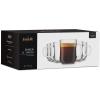 imageJoyJolt Glass Coffee Cups  155oz Diner Coffee Mug Set of 4 Glass Coffee Mugs Coffee Bar Accessories Cafe Style Clear Coffee Mug Cappuccino Cup Latte Cup Tea Cup Large Espresso GlassesSet of 6