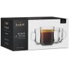 imageJoyJolt Glass Coffee Cups  155oz Diner Coffee Mug Set of 4 Glass Coffee Mugs Coffee Bar Accessories Cafe Style Clear Coffee Mug Cappuccino Cup Latte Cup Tea Cup Large Espresso GlassesSet of 4