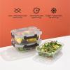imageJoyJolt Glass Food Storage Containers with Lids 5 Pack Glass Meal Prep Containers Reusable 35oz Single Compartment Airtight Container Set Lunch Containers for Adults and Kitchen Storage ContainersBlack