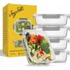 imageJoyJolt Glass Food Storage Containers with Lids 5 Pack Glass Meal Prep Containers Reusable 35oz Single Compartment Airtight Container Set Lunch Containers for Adults and Kitchen Storage ContainersGray