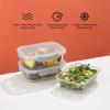 imageJoyJolt Glass Food Storage Containers with Lids 5 Pack Glass Meal Prep Containers Reusable 35oz Single Compartment Airtight Container Set Lunch Containers for Adults and Kitchen Storage ContainersGray