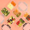 imageJoyJolt Glass Food Storage Containers with Lids 5 Pack Glass Meal Prep Containers Reusable 35oz Single Compartment Airtight Container Set Lunch Containers for Adults and Kitchen Storage ContainersGray