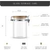 imageJoyJolt Glass Jars With Bamboo Lids 12 fl oz 2PC Set of Airtight Storage Jars with Clamp Lids for Pantry Food Storage Air Tight Sealable Glass Canisters Containers for Kitchen Organization27 oz