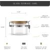 imageJoyJolt Glass Jars With Bamboo Lids 12 fl oz 2PC Set of Airtight Storage Jars with Clamp Lids for Pantry Food Storage Air Tight Sealable Glass Canisters Containers for Kitchen Organization12 oz