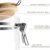 imageJoyJolt Glass Jars With Bamboo Lids 12 fl oz 2PC Set of Airtight Storage Jars with Clamp Lids for Pantry Food Storage Air Tight Sealable Glass Canisters Containers for Kitchen Organization12 oz