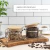 imageJoyJolt Glass Jars With Bamboo Lids 12 fl oz 2PC Set of Airtight Storage Jars with Clamp Lids for Pantry Food Storage Air Tight Sealable Glass Canisters Containers for Kitchen Organization12 oz