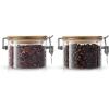 imageJoyJolt Glass Jars With Bamboo Lids 12 fl oz 2PC Set of Airtight Storage Jars with Clamp Lids for Pantry Food Storage Air Tight Sealable Glass Canisters Containers for Kitchen Organization12 oz