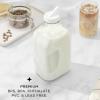 imageJoyJolt Glass Milk Bottles with Lids and Pourer  64 Oz 3 Pack Airtight Heavy Duty Reusable Glass Bottles Leakproof BPAFree Food Grade Dishwasher Safe Jug Pitcher for Milk Juice and Water64 Oz