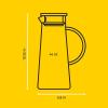 imageJoyJolt Glass Pitcher with Lid  50oz Borosilicate Water Carafe Jug with Stainless Steel Lid for Iced Tea Lemonade Juice Mixed Drinks50 Ounces
