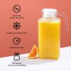 imageJoyJolt Glass Pitcher with Lid  50oz Borosilicate Water Carafe Jug with Stainless Steel Lid for Iced Tea Lemonade Juice Mixed Drinks60 Ounces