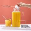 imageJoyJolt Glass Pitcher with Lid  50oz Borosilicate Water Carafe Jug with Stainless Steel Lid for Iced Tea Lemonade Juice Mixed Drinks60 Ounces
