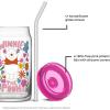 imageJoyJolt Harry Potter House Crests Glass Tumblers with Lids and Straws 16oz Glass Cups with Lids and Straws Can Shaped Drinking Glasses Set of 4 Hogwarts Cup Harry Potter MerchandiseWinnie the Pooh