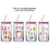 imageJoyJolt Harry Potter House Crests Glass Tumblers with Lids and Straws 16oz Glass Cups with Lids and Straws Can Shaped Drinking Glasses Set of 4 Hogwarts Cup Harry Potter MerchandiseWinnie the Pooh
