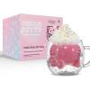 imageJoyJolt Hello Kitty 50th Anniversary Limited Edition Double Wall Glass Mug 135 oz Insulated Coffee Mug with 3D Design Cute Mug for Tea Latte or Iced Coffee Kawaii Cup Sanrio Accessories