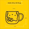 imageJoyJolt Hello Kitty 50th Anniversary Limited Edition Double Wall Glass Mug 135 oz Insulated Coffee Mug with 3D Design Cute Mug for Tea Latte or Iced Coffee Kawaii Cup Sanrio Accessories