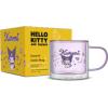 imageJoyJolt Hello Kitty Double Wall Insulated Coffee Mug ft Kuromi 135 oz Glass Cup Cute Drinking Glassware ideal for Latte Iced Coffee or Tea Kawaii Hello Kitty Merch Sanrio AccessoriesKuromi