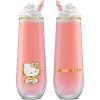 imageJoyJolt Hello Kitty and Friends Holiday Stemless Flutes 95oz Drinking Glasses Set of 4 Kawaii Sanrio Hello Kitty Kitchen Glass Set Ideal for Water Juice Smoothies Skinny Tall GlassesHello Kitty