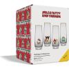imageJoyJolt Hello Kitty and Friends Holiday Stemless Flutes 95oz Drinking Glasses Set of 4 Kawaii Sanrio Hello Kitty Kitchen Glass Set Ideal for Water Juice Smoothies Skinny Tall GlassesHello Kitty and Friends