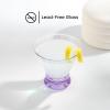 imageJoyJolt Hue Colorful Whiskey Set of 6 10oz Drink Glasses Double Old Fashioned Glass Modern Whiskey Glass Set for Bar Low Ball Cocktail Tumbler GlassesMartini Glasses