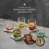 imageJoyJolt Hue Colorful Whiskey Set of 6 10oz Drink Glasses Double Old Fashioned Glass Modern Whiskey Glass Set for Bar Low Ball Cocktail Tumbler GlassesWhiskey Glasses