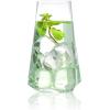imageJoyJolt Infiniti Highball Glasses Set of 4  18Oz Cocktail Glasses  Glassware Drinking Set  Premium Crystal Glass  Modern and Practical Design  Drinking Glasses for Water Cocktail Beer Juice