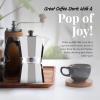 imageJoyJolt Italian Moka Pot 6 Cup Stovetop Espresso Maker Aluminum Coffee Percolator Coffee Pot With Heat Resistant Handles Portable Espresso Maker Camping Coffee Pot Stove Top CafeteraSilver