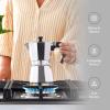 imageJoyJolt Italian Moka Pot 6 Cup Stovetop Espresso Maker Aluminum Coffee Percolator Coffee Pot With Heat Resistant Handles Portable Espresso Maker Camping Coffee Pot Stove Top CafeteraSilver