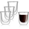 imageJoyJolt Javaah Double Walled Espresso Glasses Espresso Cups Set of 4  2Ounces4 Count Pack of 1