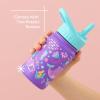 imageJoyJolt Kids Water Bottle with Straw Lid 12oz Small Stainless Steel Reusable Tumbler for Kids Girls Boys or Teen Vacuum Insulated Water Bottle for School Travel and Outdoors LeakproofSea